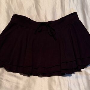 Juicy Couture Black Circle Skater Mini Skirt with Drawstring